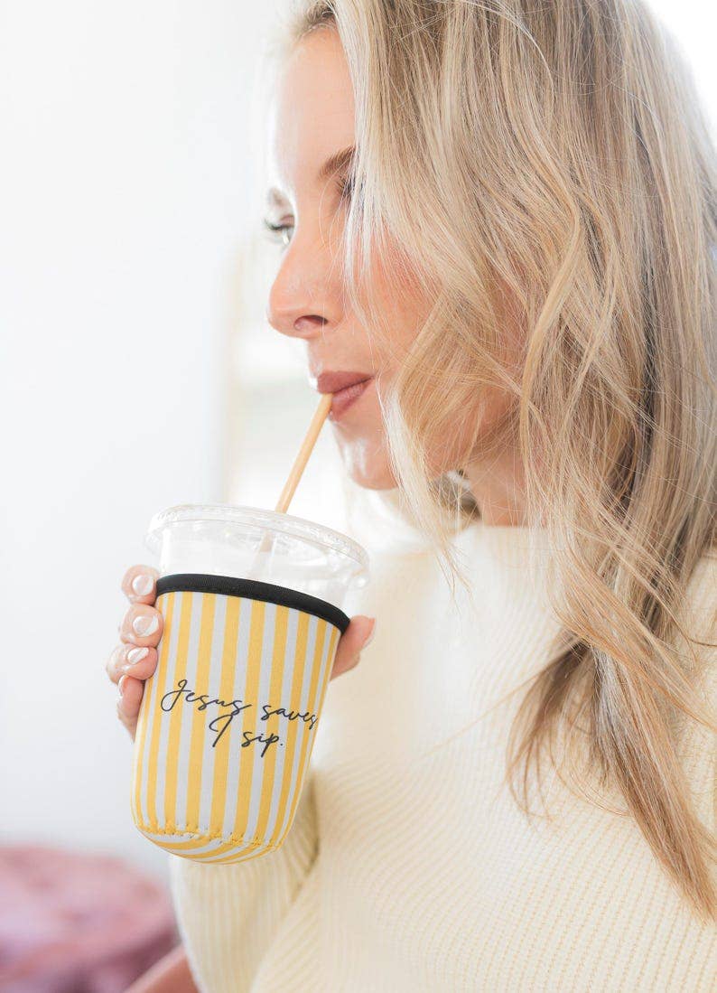 Jesus Saves I Sip Coffee Sleeve