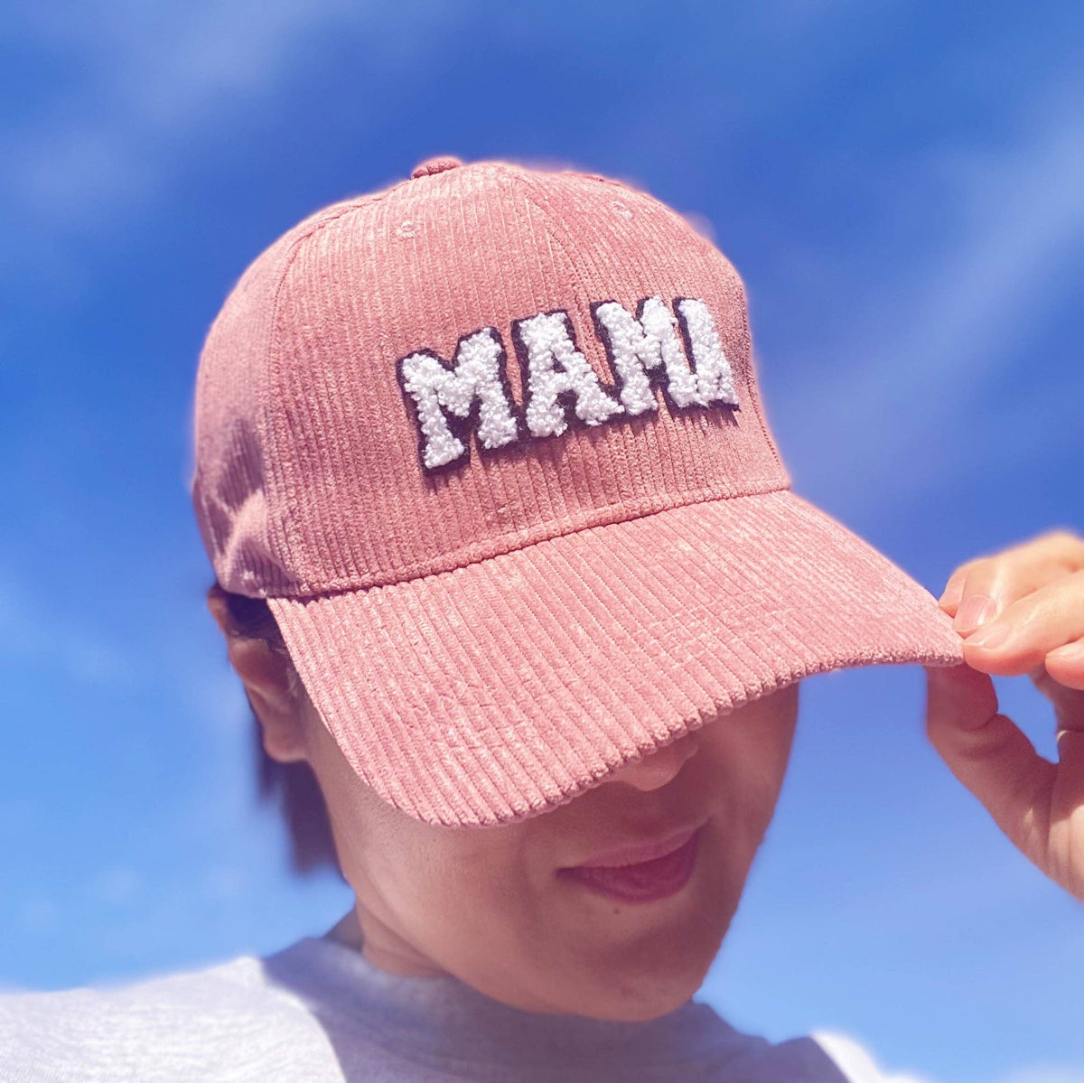 MAMA Corduroy Ball Cap - Pink