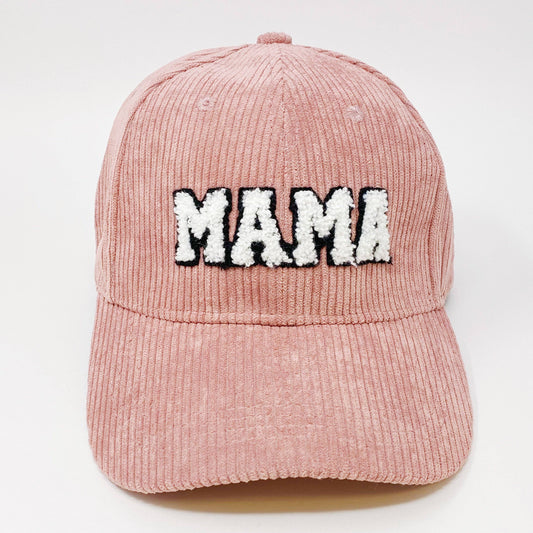 MAMA Corduroy Ball Cap - Pink