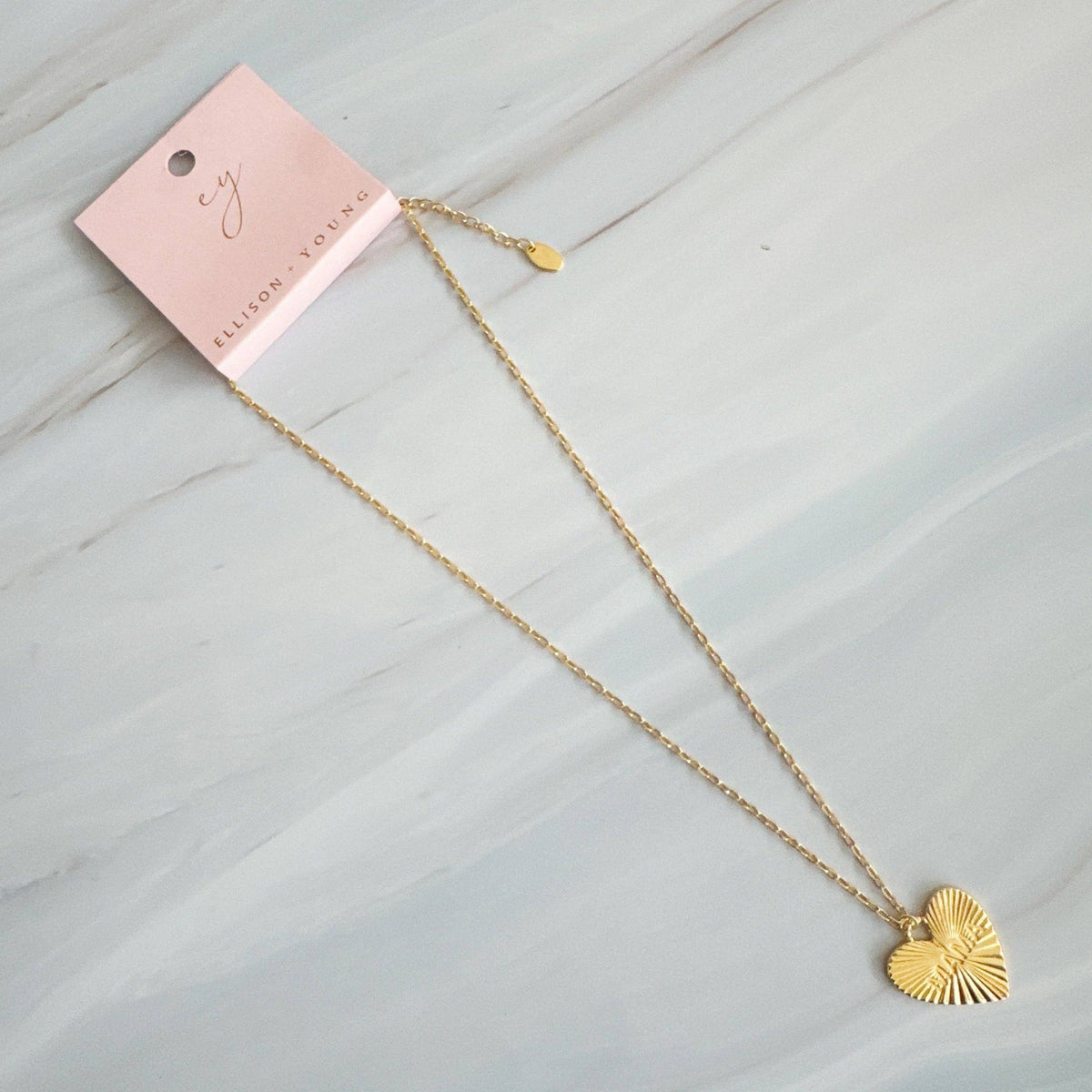 Golden Glow Mama Heart Necklace