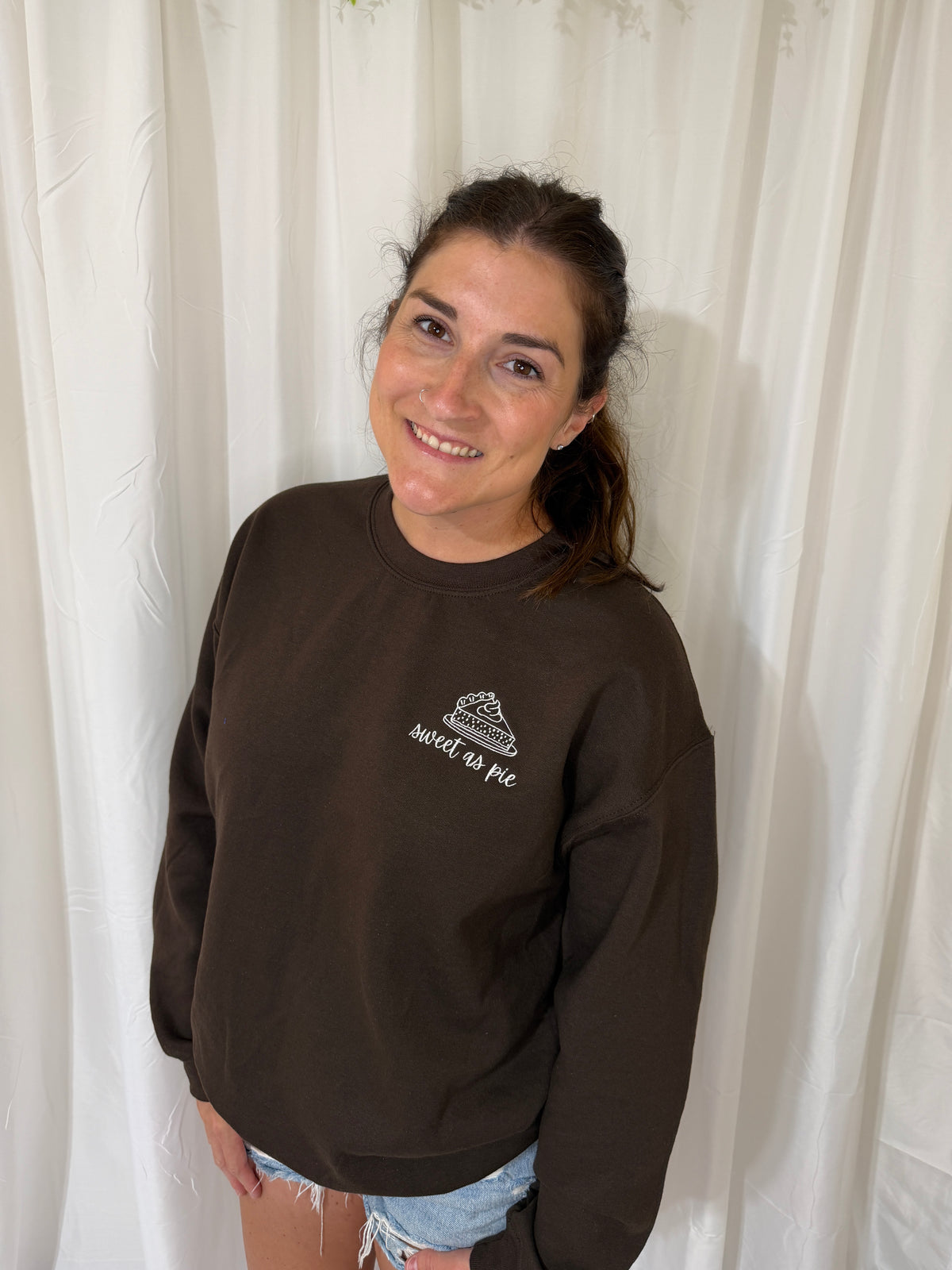 Sweet as Pie Crewneck Dark Chocolate