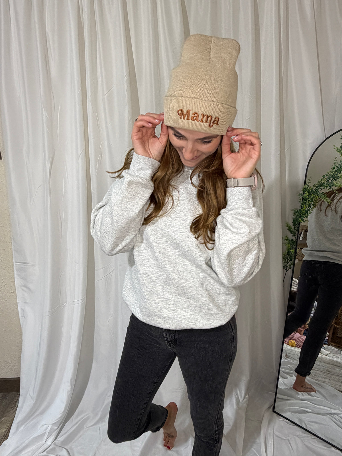 Matching Knit Hats- Mama