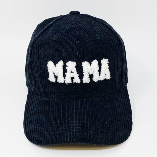 MAMA Corduroy Ball Cap - Black
